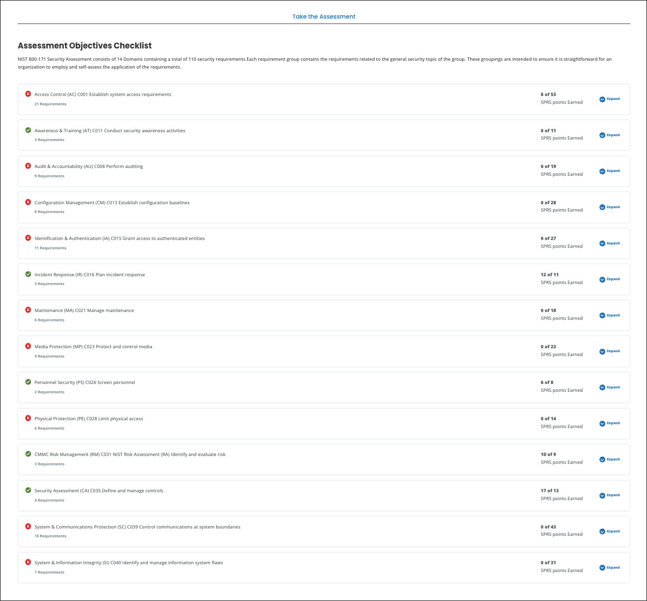 AssessmentChecklist